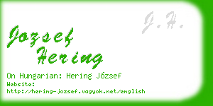 jozsef hering business card